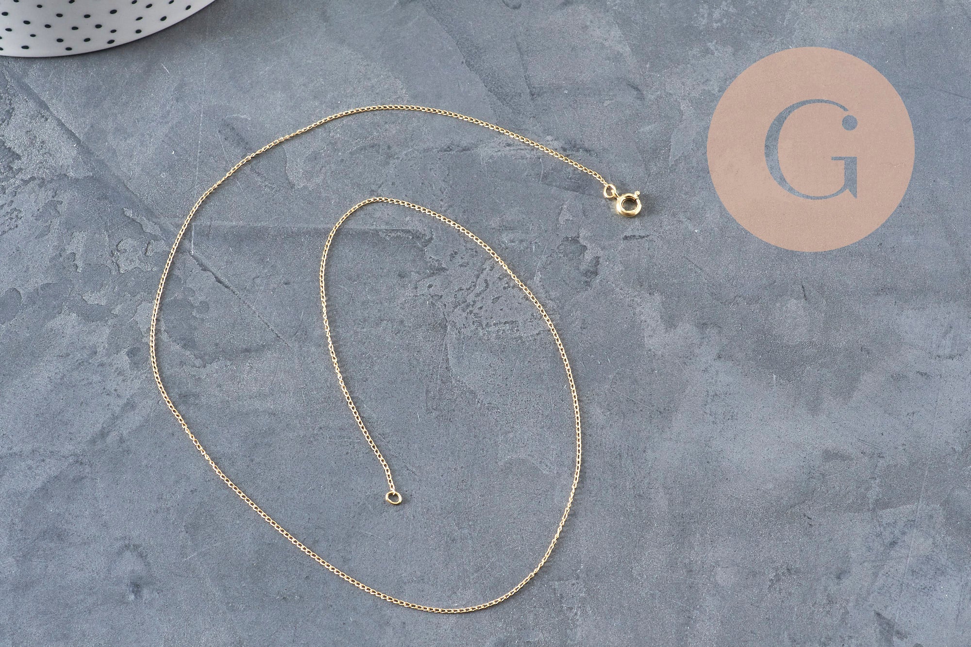 Collar Cadena fina con cierre dorado gold-filled 45.7cm x1 (G2617)