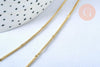 Collier Chaine fine dorée fantaisie 14K, fourniture créative, chaine complète,chaine plaquée or,1.5 mm, 40cm, x1 (G5277)