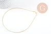 Collier Chaine fine laiton doré serpent,chaine qualité, création bijoux, chaine complète,chaine dorée,1.5 mm, 43cm, x1 (G10114)