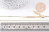Collier Collier chaîne fine dorée boule 16K 2.5 microns – 45 cm, x1 (G0637)