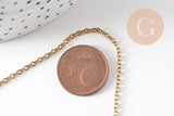 Collier chaine avec fermoir acier 304 inoxydable doré IP 14k forçat 1.9mm/45cm,x1 (G2088)