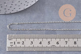 Collier Chaine complète avec fermoir laiton argenté forçat 2mm-40cm, x1 (G0574)
