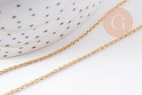 Collier chaine forçat dorée 16K 2.5microns 1.8mm/45cm, x1 (G1452)