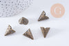 Cônes colerettes fer bronze dentelle 18mm, x20 (G10649)