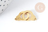 Connecteur Menottes acier 201 inoxydable doré 27mm, x1 (G8994)