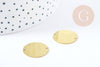 Connecteur Rond laiton brut 20mm, fabrication bijoux fantaisie microcramé x2 G6505