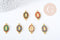 Connecteur Vierge Marie ovale zamac doré émail strass multicolore 24mm x1 (G8887)