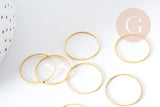 Connecteur anneau rond laiton doré 18x1mm, x10 (G8992)