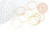Connecteur anneau laiton doré sans nickel 28mm, x10 (G8983)