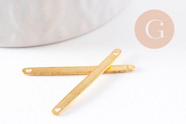 Connecteur barre zamac doré 33mm, x10 (G3773)