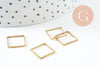 Connecteur carre laiton brut strié 12mm, pendentif géométrique création bijoux, x50 (G1468)