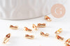 Connecteur chaîne à billes acier 304 inoxydable doré 5mm, x10 (G4842)