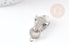 Connecteur léopard laiton doré et strass, pendentif qualité, pendentif doré, fermoir luxe,fabrication bijoux,29mm, x1 G4813