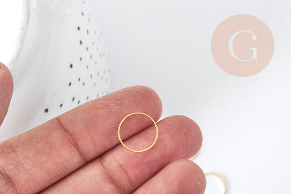 Connecteur rond laiton 12mm, x10 G8981