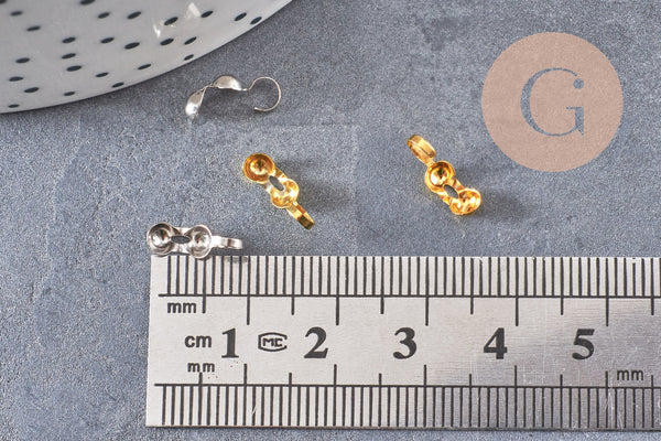 Connecteurs argentés dorés bronze, x5Gr (G1109)