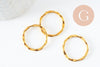 Connecteurs rond torsadé zamac doré 22mm, x10 (G3980)