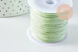 Cordon Vert Métallisé 4 nuances polyester 0.8mm, cordon métallisé pour bijoux, x1 mètre (G10504)