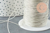 Cordon argenté, fabrication bijoux bijoux,ruban mariage,scrapbooking, largeur 1.2mm, x1 ou x5 ou x10 Mètres G3348