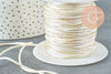 Cordon blanc or, fabrication bijoux bijoux,ruban mariage,fourniture créative, scrapbooking, largeur 1.5mm, x1 mètre G3336