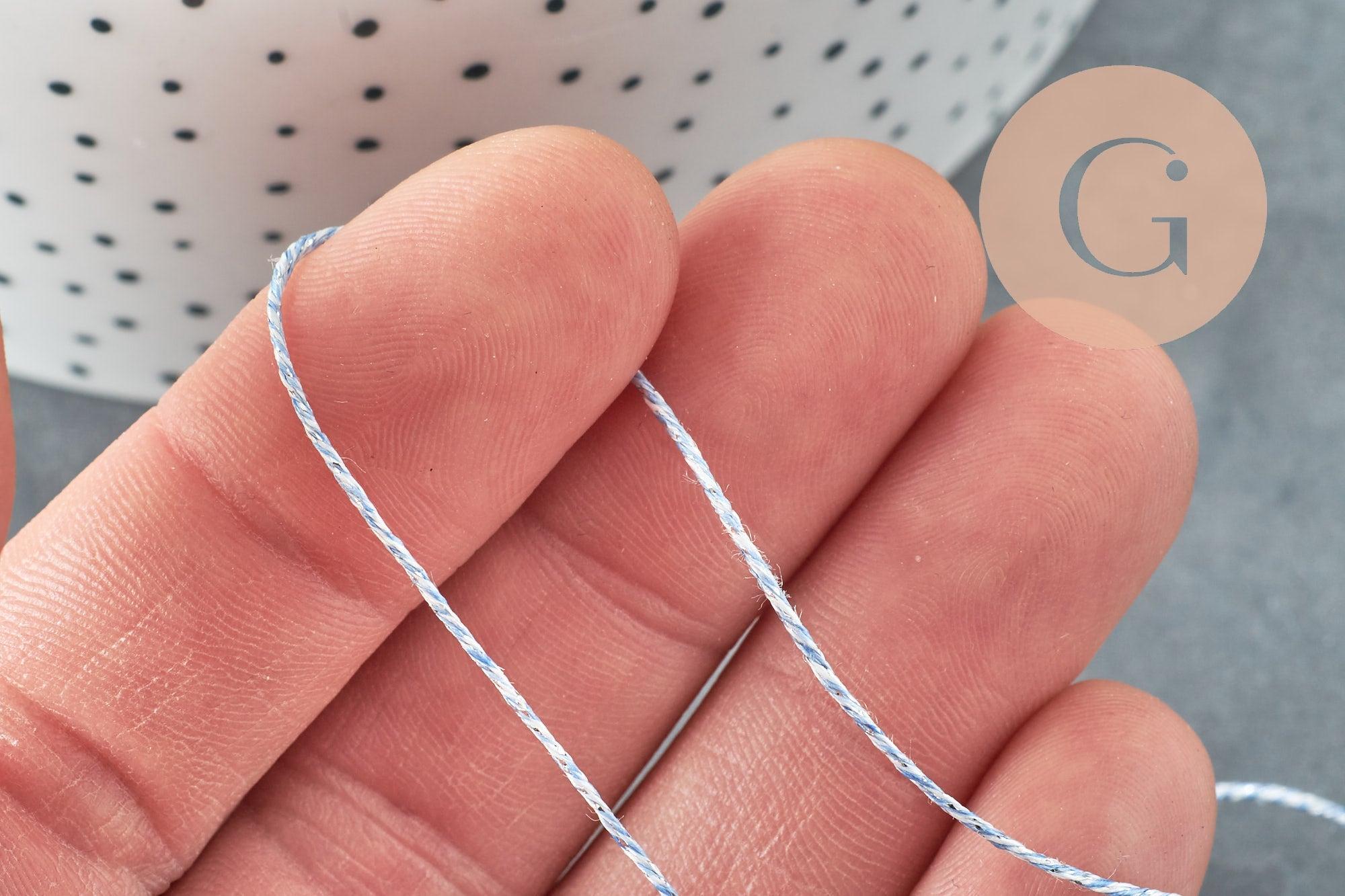 Cordon bleu argent, ruban mariage,fourniture créative, scrapbooking, largeur 0.8mm, x1 ou x5 ou x10 mètres G4795