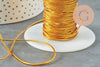 Cordon élastique doré nylon 1mm, x1 mètre (G1478)