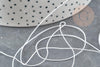 Cordon fil de jade blanc polyester 0.5mm, cordon pour création de bijoux x1 mètre G9331