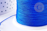 Cordon fil de jade bleu roi polyester 0.5mm, cordon pour création de bijoux x1 mètre G9333
