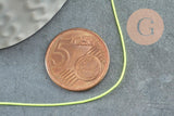 Cordon fil de jade jaune fluorescent polyester 0.6mm, x1 mètre (G9518)