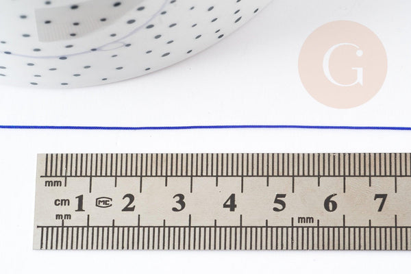 Cordon fil de jade nylon bleu roi 0.4mm, fabrication bijoux avec nœud coulissant, x1mètre G9116