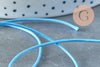 Cordon huilé bleu imitation cuir,fourniture créative, scrapbooking, x1 mètre G8251