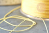 Cordon jaune clair tressé polyester 0.4mm, cordon fil de jade pour bijoux, x1 mètre G8455