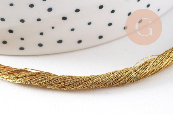 Cordon macramé Polyester or foncé 3mm, x1 mètre (G10475)