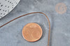 Cordon marron Métallisé tressé polyester 1mm, cordon métallisé pour bijoux , x1 mètre G8173