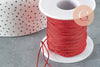 Cordon métallique rouge pailleté ,ruban mariage,fourniture créative, scrapbooking, largeur 1mm, x1 mètre G5663