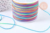 Cordon multicolore, fabrication bijoux bijoux,ruban mariage, scrapbooking, largeur 0.5-0.6mm, x1 mètre G6815