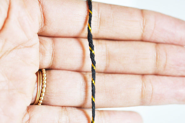 Cordon noir or, ruban mariage,fourniture créative, scrapbooking,1-1.5mm, bobine de 100 mètres G2150