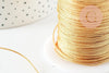 Cordon or clair pailleté 1mm, x1 mètre (G5664)