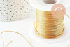 Cordon or clair pailleté 1mm, x1 mètre (G5664)