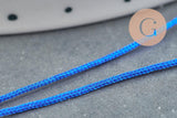 Cordon polyester bleu roi 0.8mm, x5 mètres (G3217)