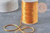 Light gold polyester rattail cord 2mm, x5 meters (G11222)