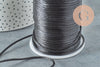 Cordon queue de rat satin polyester noir brillant 2mm, x 5mètres (G2513)