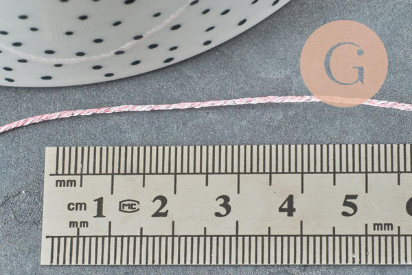 Cordon rose argent, ruban mariage,fourniture créative, scrapbooking, largeur 0.8mm, x1 ou x5 ou x10 mètre G4473