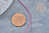 Cordon rose fuchsia tressé polyester 0.6mm, cordon fil de jade pour bijoux, x1 mètre G8454