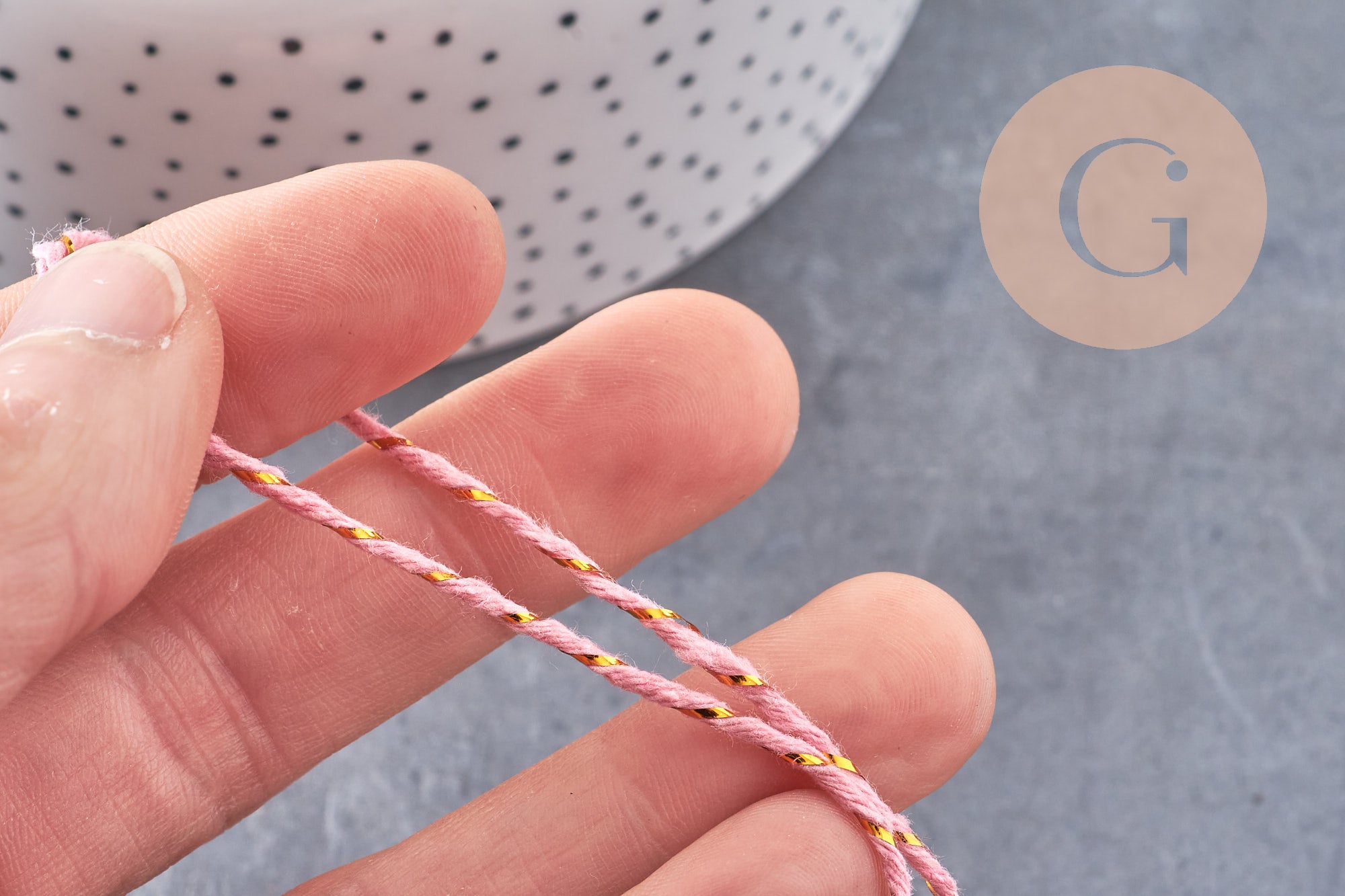 Cordon rose or,ruban mariage,fourniture créative, scrapbooking,1-1.5mm, 5/10 mètres (G2144)