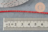 Cordon rouge or, fabrication bijoux, création bijoux,ruban mariage, scrapbooking, largeur 1.5mm, x1 mètre G3369