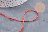 Cordon rouge or,ruban mariage,scrapbooking,1-1.55mm, 5 /10 mètres /Bobine- (G2099)