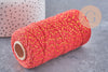 Cordon rouge or,ruban mariage,scrapbooking,1-1.55mm, 5 /10 mètres /Bobine- (G2099)