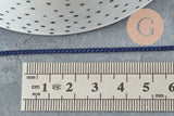 Cordon satiné torsadé bleu marine 2mm, x1 mètre (G4593)