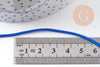 Cordon satiné torsadé bleu roi 2mm, x1 mètre (G10886)