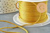Cordon satiné torsadé or foncé 2mm, x1 mètre (G4594)